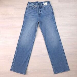 J.Crew FULLLENGTH SLIM-WIDE HIGH RISE SEMI- STRETCH Size 26 (CN289)